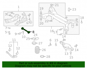 Rear left camber arm Mazda6 09-13