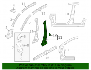 Body pillar central left Mazda CX-5 17-24