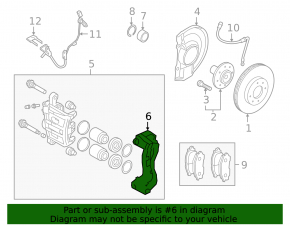 Front left caliper bracket for Mitsubishi Outlander 18-21 2.0 PHEV