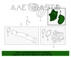 Water pump Mini Cooper Countryman R60 10-16