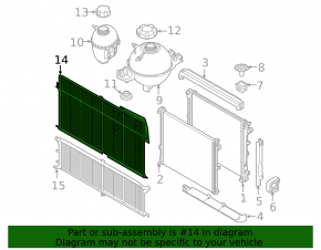 Upper protective radiator mesh BMW X3 G01 18- 2.0T