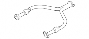 The front middle section of the exhaust pipe for the Infiniti Q50 16-20 3.0T is rusty and the stud is sawed off.