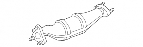 Left catalytic converter for Infiniti FX35 03-07, with lambda sensor