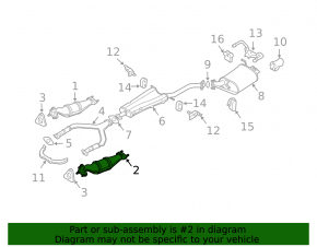 Left catalytic converter for Infiniti FX35 03-07, with lambda sensor