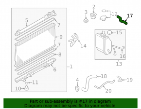 Upper cooling hose for Nissan 350z