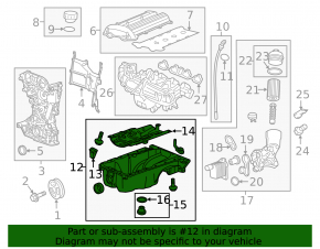 Oil pan Buick Encore 13-19