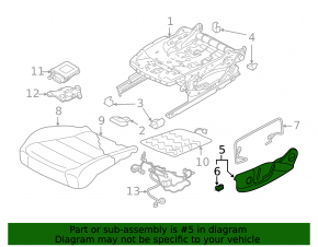 Right side passenger seat trim VW Taos 22-25