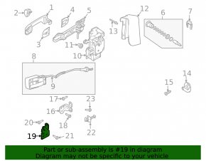 Upper front left door hinge for Ford Transit Connect MK2 13-25