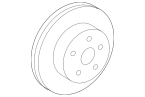 Front left brake disc Lexus RX300 RX330 RX350 RX400h 04-09 type 2 320/27mm rusty