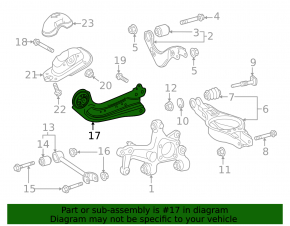 Rear right longitudinal control arm for Toyota Prius 23-26