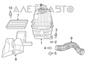 Air intake Chrysler 200 11-14 2.4