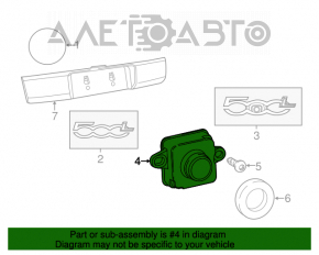 Rear view camera Fiat 500L 14-