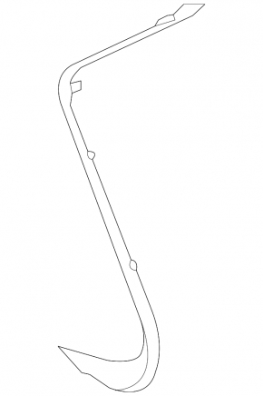 Left front bumper molding for Lexus GS 16-19 F Sport, restyling, chrome