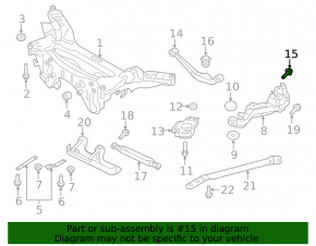 Rear subframe mounting bolt 4pcs Nissan Rogue 14-20 125mm