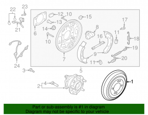 Brake drum rear left Hyundai Elantra AD 17-20 3mm