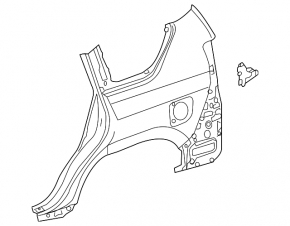 Rear right wing for Lexus GX460 10-13 pre-restyling