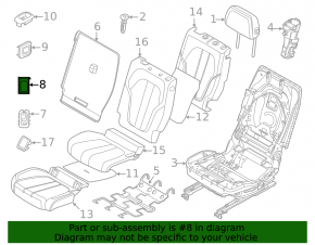 BMW X7 G07 19-26 Rear Right Seat Tilting Button Black