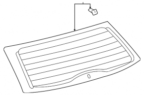 Toyota Sienna 04-10 tailgate glass