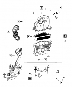 Air Filter Housing Bracket Jeep Cherokee KL 14-23