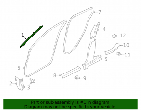 Front pillar trim left Nissan Kicks 18-24 black