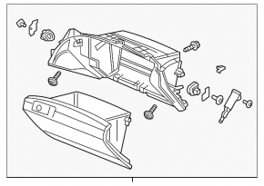 Glove box, glove compartment Acura ILX 13-18 beige