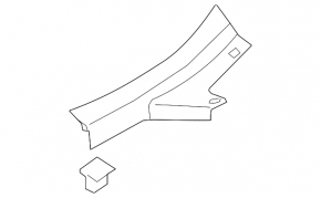 Door sill trim rear right Kia Forte 4d 17-18 rest black, broken fastening, worn