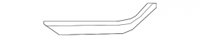 Right front bumper molding for Hyundai Tucson 2016-2018 pre-restyling, gloss black