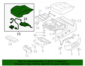 Audi Q3 8U 15-18 passenger presence sensor without airbag