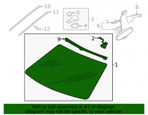 Audi A3 8V 15 4d windshield for camera