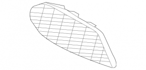 Front bumper grille right Mercedes C-class W205 300/350e/350h/400 15-18 under Luxury