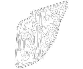 Window lifter with motor rear left Mercedes W213 E 17-23 with panel