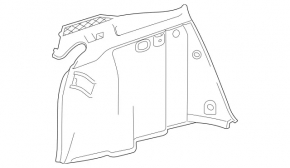 Right arch trim Mercedes GLC 16-22 for electric door, black