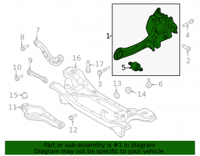 Ford C-max MK2 13-18 rear right axle with lever