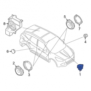 Central dashboard speaker Ford Escape MK3 13-19