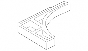 Trunk tray foam plastic right Lincoln MKC 15- cracks, dents