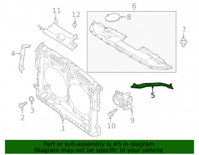 TV bracket, left eyelash, Infiniti JX35 QX60 13-20