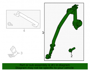 Seat belt rear left Ford Mustang mk6 15- convertible