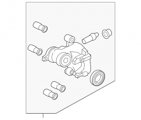Rear right electric caliper assembly for Land Rover Range Rover Velar 18-20, 396mm