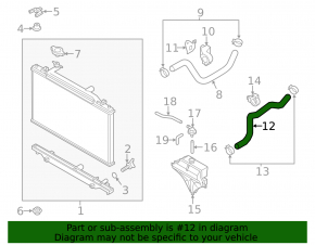 Lower cooling pipe Mazda CX-5 17-