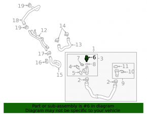 Coolant Temperature Sensor VW Passat b7 12-15 USA 1.8