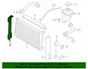Right radiator mounting frame for BMW X5 F15 16-18 plug-in plastic