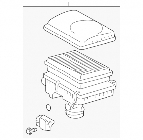 Air filter housing Toyota Prius 20 04-09 without flow meter, defect