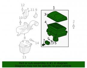Air filter housing Toyota Prius 20 04-09 without flow meter, defect