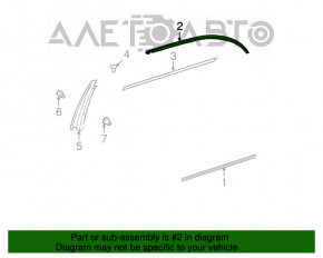 Rear left door seal for Mercedes W221