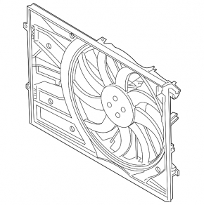 Radiator shroud diffuser assembly Hyundai Santa FE 21-23 2.5