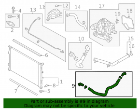 Cooling pipe lower Hyundai Sonata 20-23 2.5