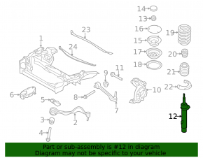 Front right shock absorber BMW 1 E82 08-13 128i, 135i