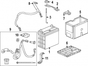 Positive terminal of battery Honda CRV 23- with wiring