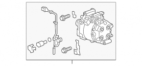 Acura ILX 2013-2015 pre-restored air conditioning compressor, humming, stud defective