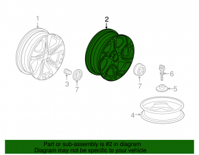 Wheel disk R18 Honda CRV 17-19 silver